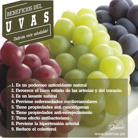 Beneficios uvas delimas