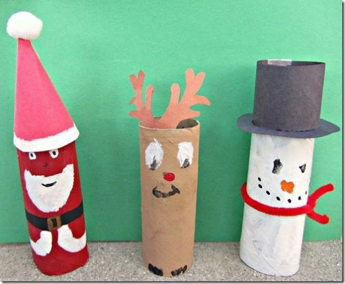 Extracto Representación molino Personajes navideños hechos con tubos de papel reciclados | Ecología Hoy