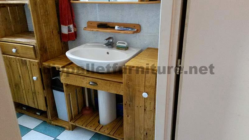 Muebles para el baño realizados íntegramente con palets 4