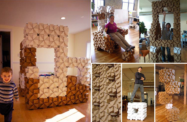cardboard-decoration-DIY-handmade-recycle-decoración-cartón-manualidades-reciclar-cartón-bloxes-chair-bed