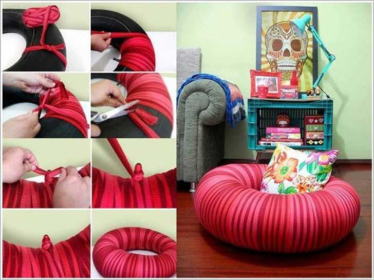 Interesting-DIY-Ideas-to-Recycle-Old-Tires-With-Tire-Inner-Tube-Wrapped-Seat