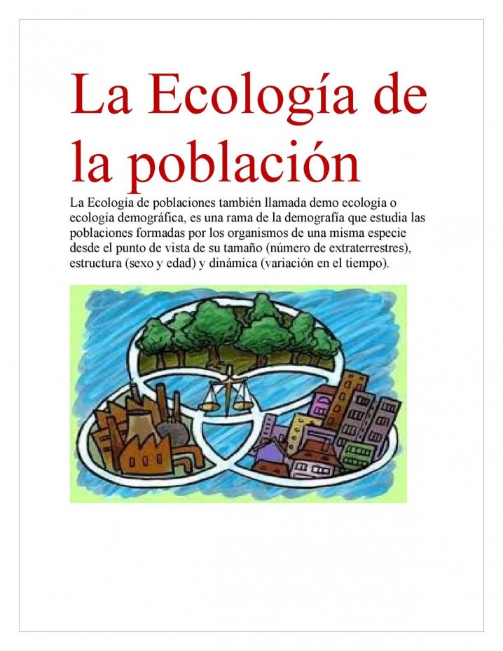 Ecologia De Poblaciones Demoecologia O Ecologia Demografica